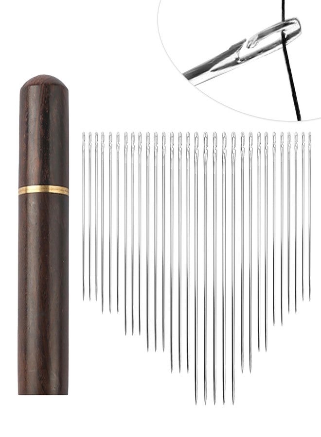 BendJoy ® 30 PCS Self-Threading Needle Sewing, Various Sizes Easy Self-Threading Quilting Needle, Punch Needle Set for Embroidery, Hand Sewing Needle Set for Stitching, Embroidery - Image 1